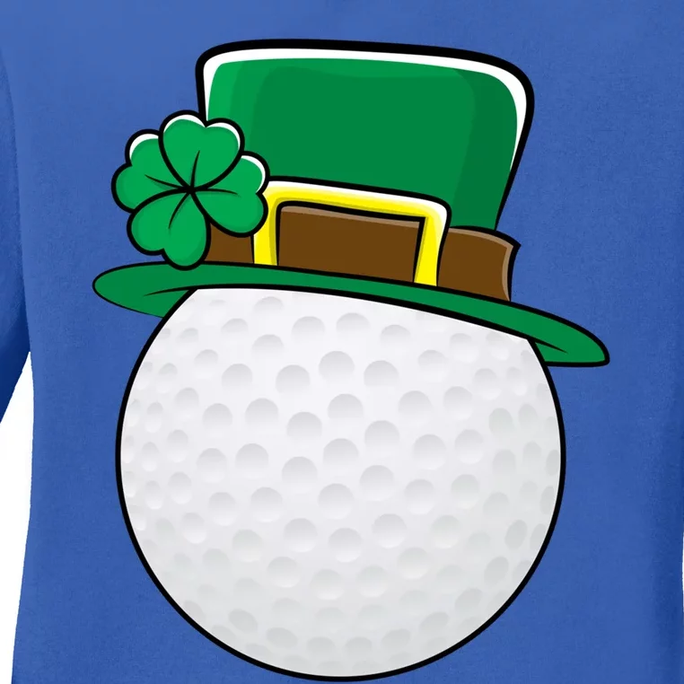 Golf Leprechaun Funny Lucky St Patricks Day 2020 Dad Gift Cool Gift Ladies Long Sleeve Shirt