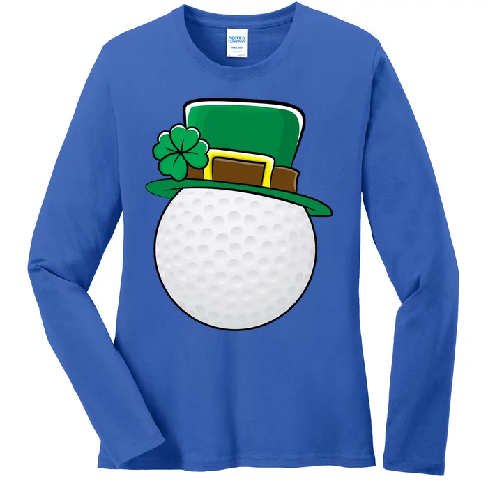 Golf Leprechaun Funny Lucky St Patricks Day 2020 Dad Gift Cool Gift Ladies Long Sleeve Shirt