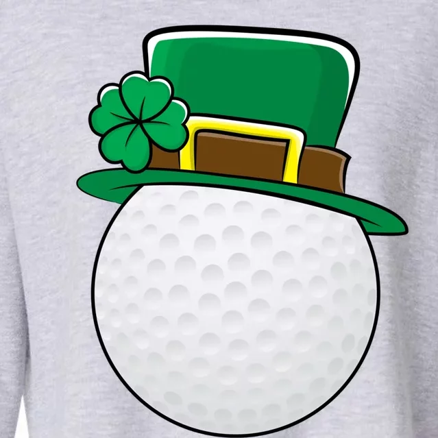 Golf Leprechaun Funny Lucky St Patricks Day 2020 Dad Gift Cool Gift Cropped Pullover Crew