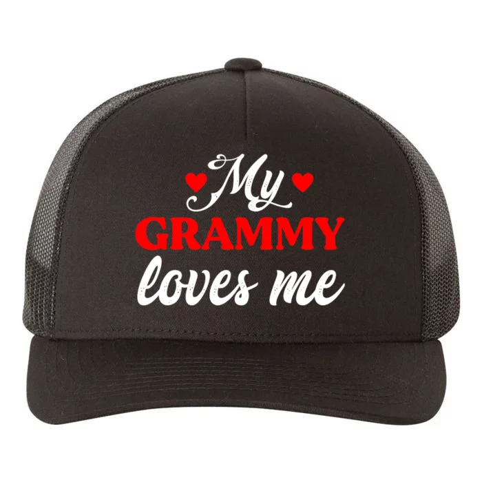 Grandma Lover Grandchild Mothers Day My Grammy Loves Me Yupoong Adult 5-Panel Trucker Hat