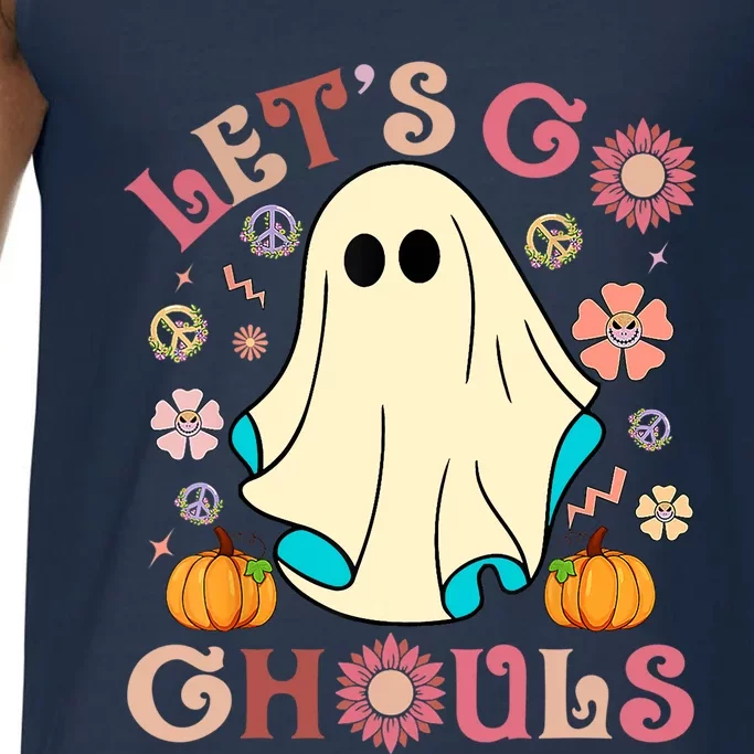 Groovy Lets Go Ghouls Halloween Ghost Outfit Gift Comfort Colors® Tank Top