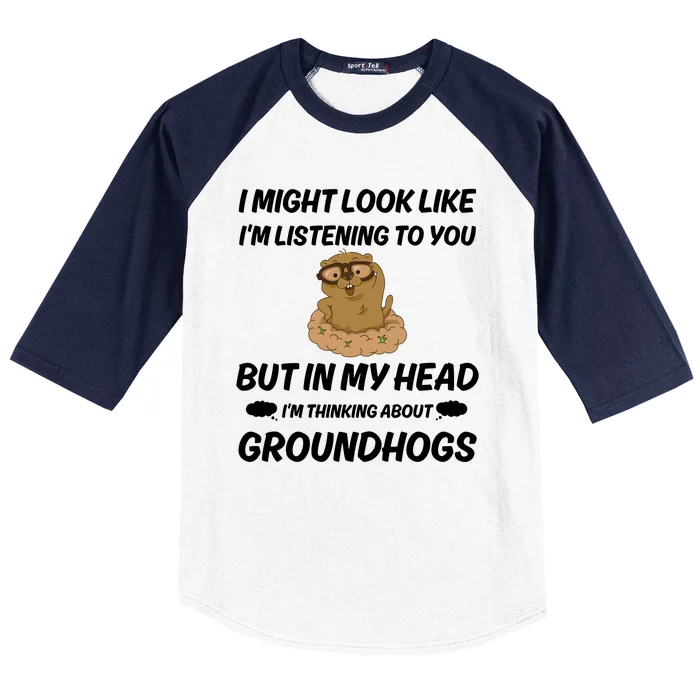 Groundhog Lover Gift Baseball Sleeve Shirt