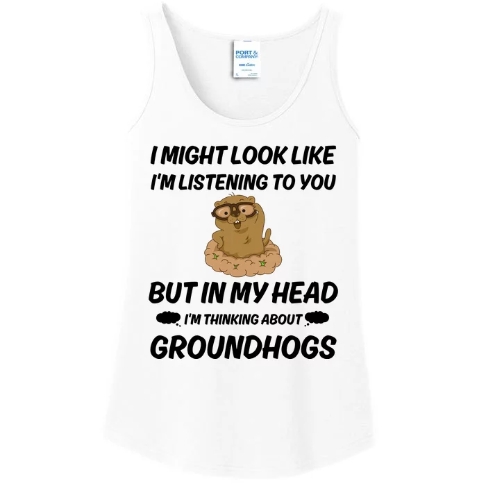 Groundhog Lover Gift Ladies Essential Tank