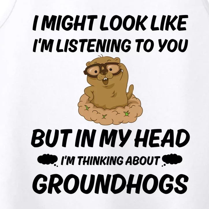 Groundhog Lover Gift Performance Tank