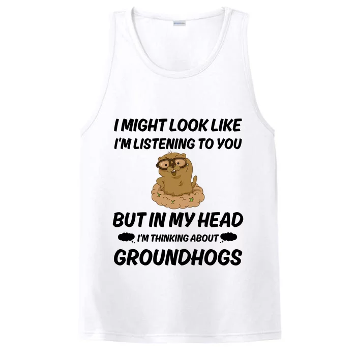 Groundhog Lover Gift Performance Tank