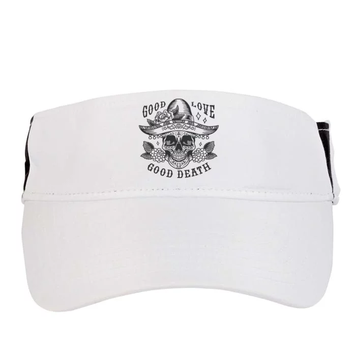 Good Love Good Death Skull Dia De Los Muertos Adult Drive Performance Visor