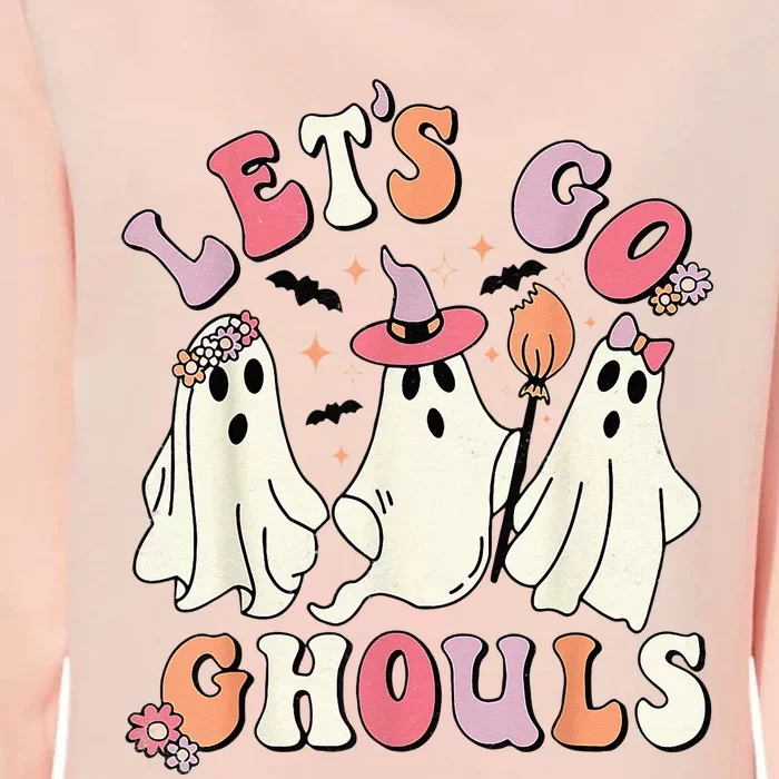 groovy lets go ghouls halloween ghost out costume Womens California Wash Sweatshirt