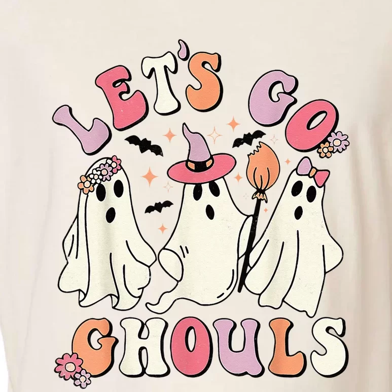 groovy lets go ghouls halloween ghost out costume Garment-Dyed Women's Muscle Tee