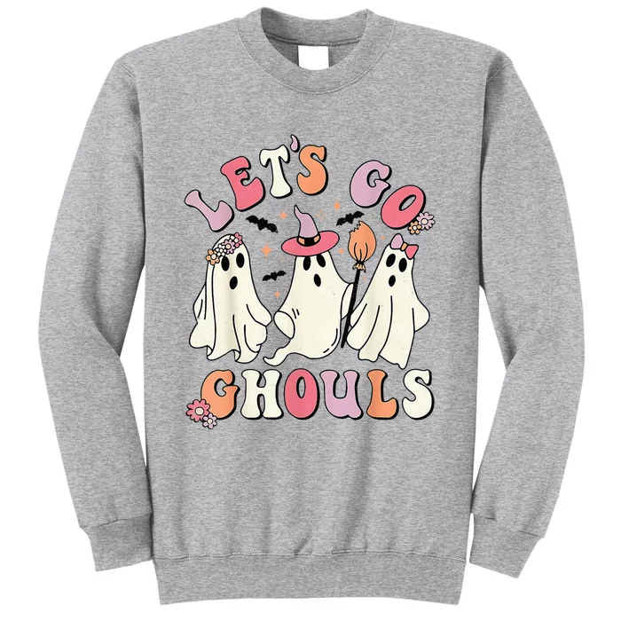 groovy lets go ghouls halloween ghost out costume Tall Sweatshirt