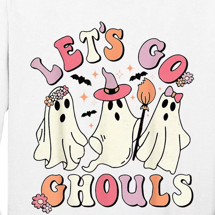 groovy lets go ghouls halloween ghost out costume Long Sleeve Shirt