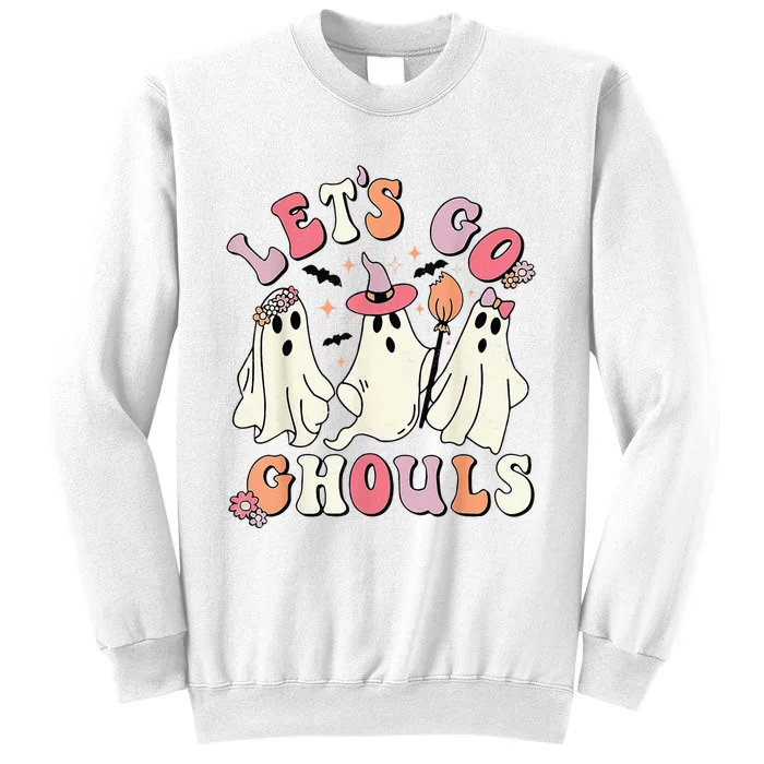 groovy lets go ghouls halloween ghost out costume Sweatshirt