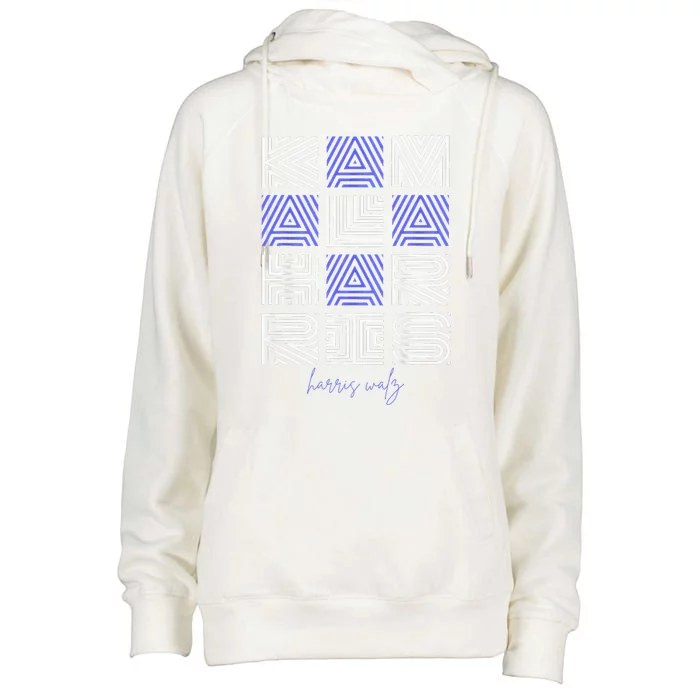 Geometry Lettering Womens Funnel Neck Pullover Hood