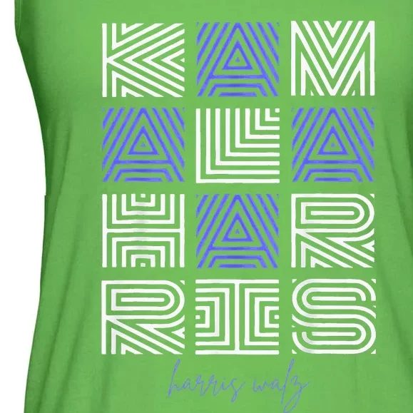 Geometry Lettering Ladies Essential Flowy Tank