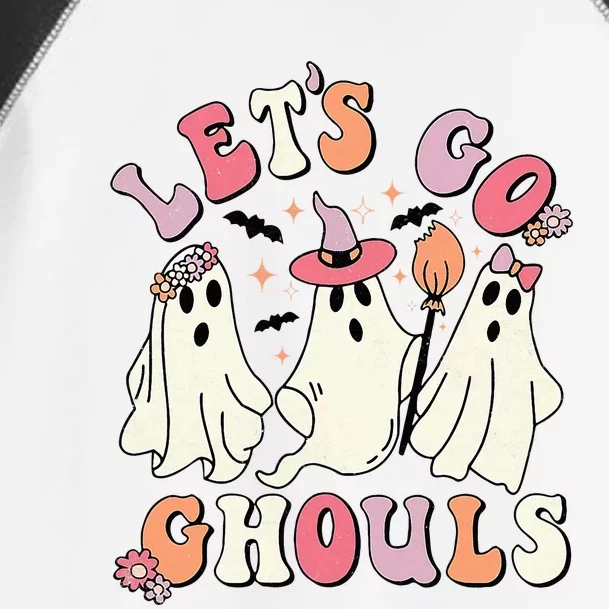 Groovy Lets Go Ghouls Halloween Ghost Out Costumes Toddler Fine Jersey T-Shirt