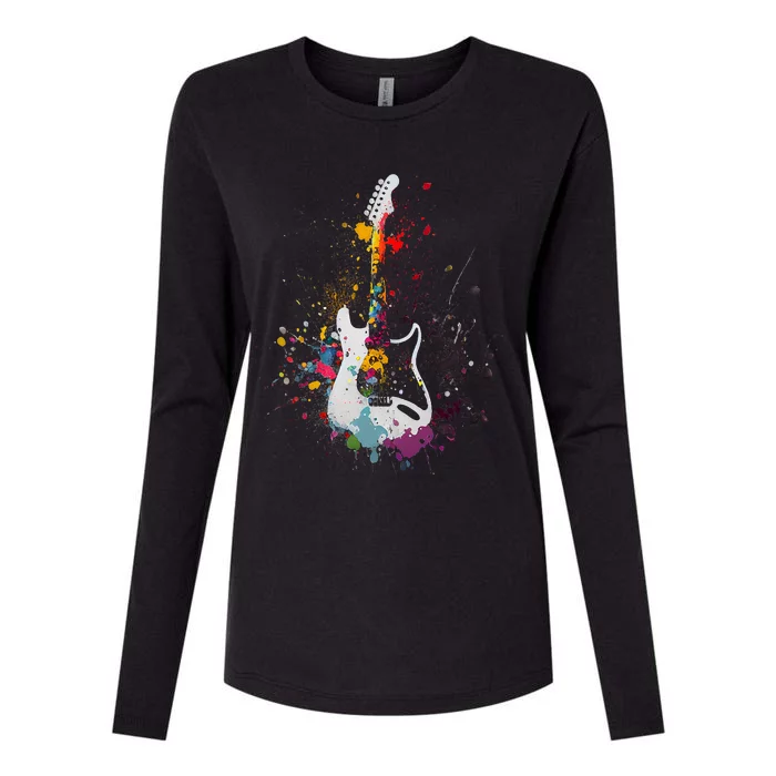 Guitar Lover Womens Cotton Relaxed Long Sleeve T-Shirt