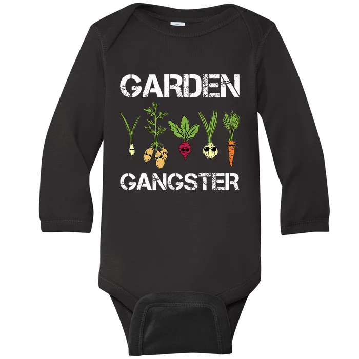 Garden Lovers Garden Gangster Gardeners Gardening Baby Long Sleeve Bodysuit