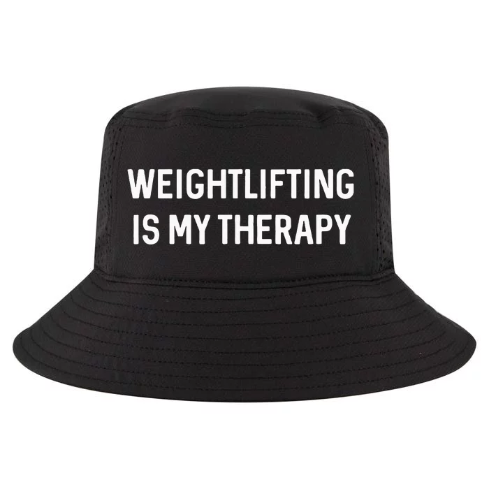 Gym Lover Gifts Weightlifting Is My Therapy Funny Workout Cool Comfort Performance Bucket Hat