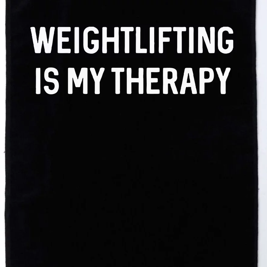 Gym Lover Gifts Weightlifting Is My Therapy Funny Workout Platinum Collection Golf Towel