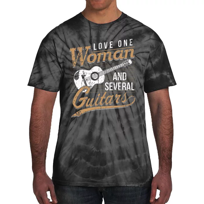 Guitar Lovers Guitarist Musician Band Playing Gifts Tie-Dye T-Shirt