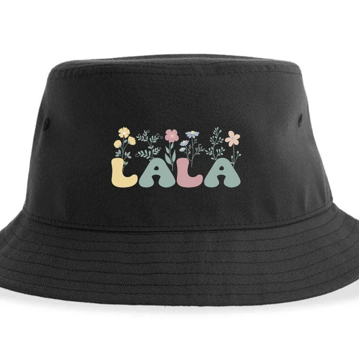 Groovy Lala Grandmother Flowers Lala Grandma Sustainable Bucket Hat