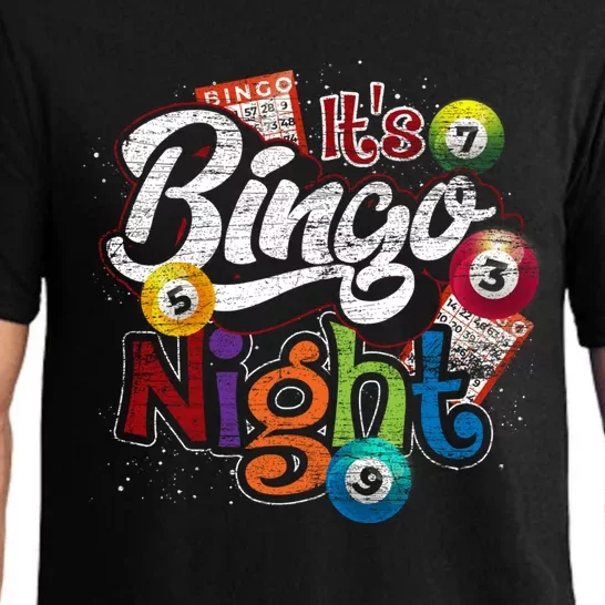 Gambling Lover Gift Its Bingo Night Funny Lottery Bingo Pajama Set