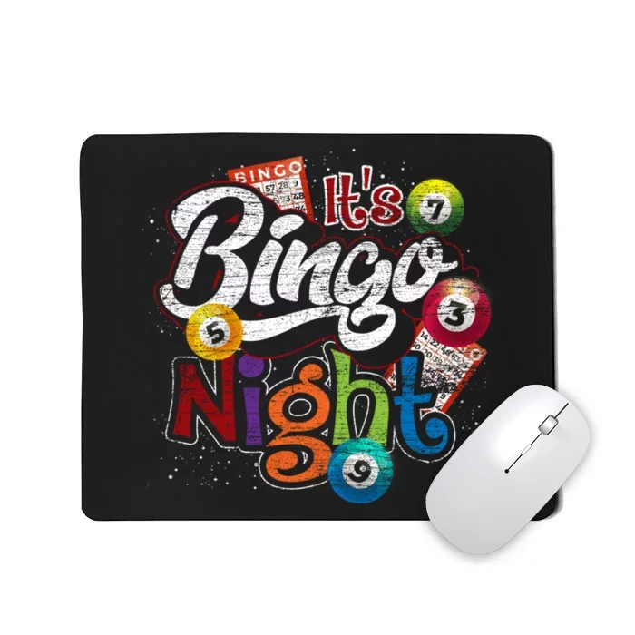 Gambling Lover Gift Its Bingo Night Funny Lottery Bingo Mousepad