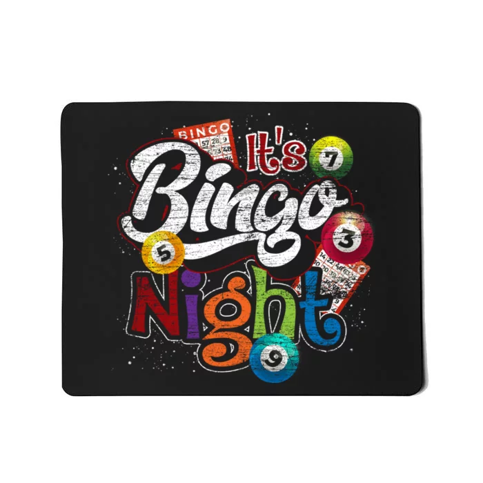 Gambling Lover Gift Its Bingo Night Funny Lottery Bingo Mousepad