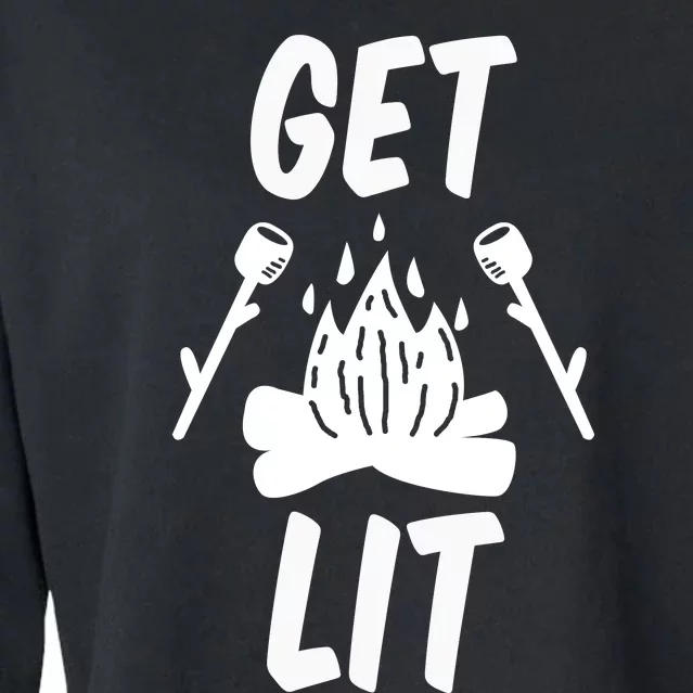 Get Lit Gift Cropped Pullover Crew