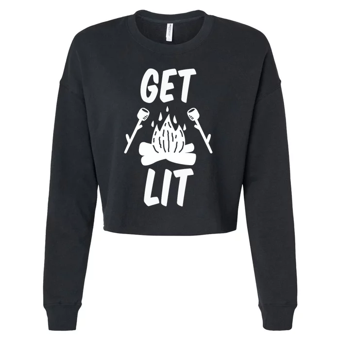 Get Lit Gift Cropped Pullover Crew