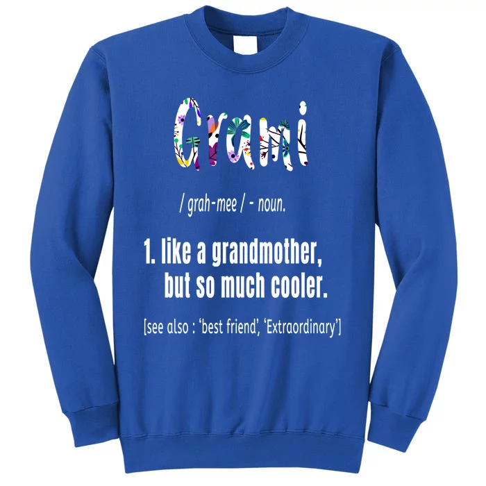 Grami Like Grandmother But So Much Cooler Mothers Day Cute Cool Gift Tall Sweatshirt