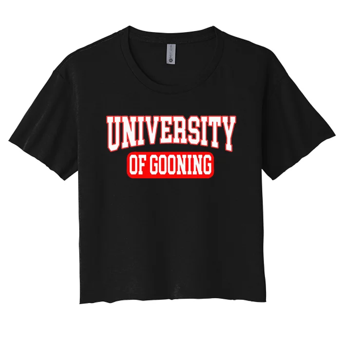 Gooning Looksmaxxing Women's Crop Top Tee