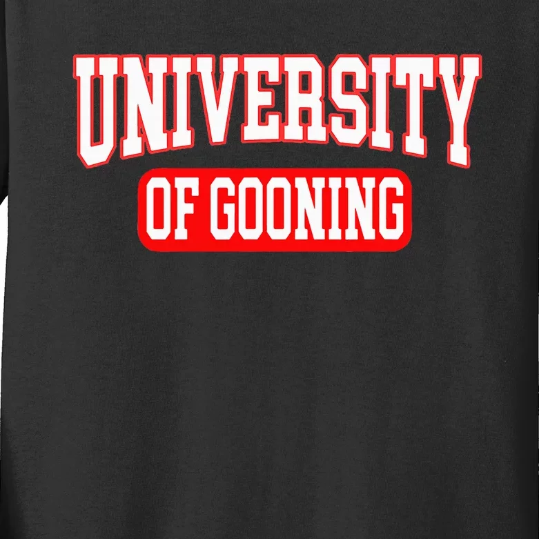 Gooning Looksmaxxing Kids Long Sleeve Shirt