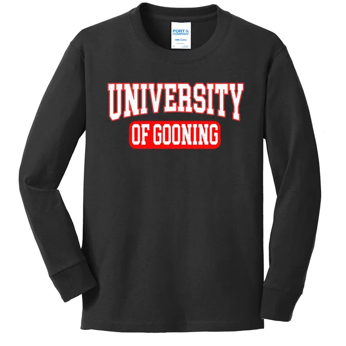 Gooning Looksmaxxing Kids Long Sleeve Shirt