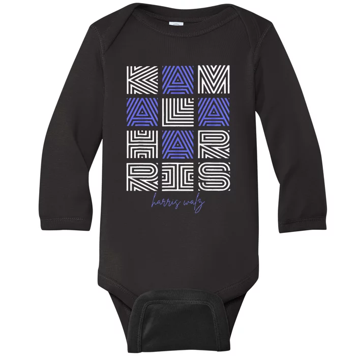 Geometry Lettering Baby Long Sleeve Bodysuit