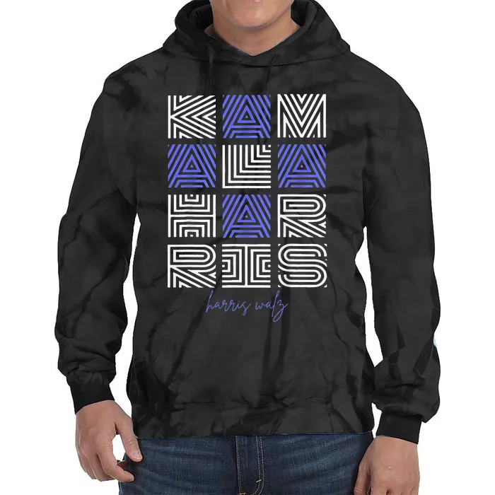 Geometry Lettering Tie Dye Hoodie