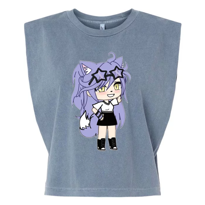 Gacha Life Gatcha Club Inspired 01 Kawaii Manga Anime Chibi Garment-Dyed Women's Muscle Tee