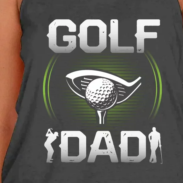 Golf Lover Golf Dad Gift For Dad Father's Day Women's Knotted Racerback Tank