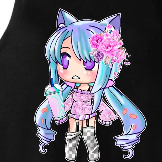 Gacha Life Gatcha Club Inspired 03 Kawaii Ga Anime Chibi Cool Gift Ladies Tri-Blend Wicking Tank