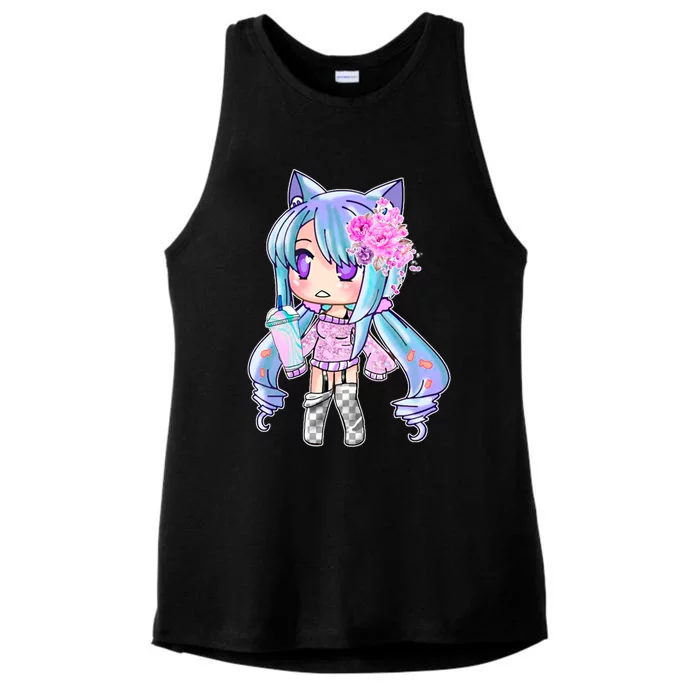 Gacha Life Gatcha Club Inspired 03 Kawaii Ga Anime Chibi Cool Gift Ladies Tri-Blend Wicking Tank