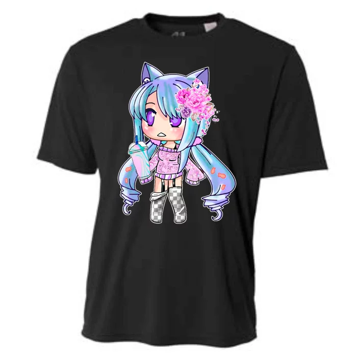 Gacha Life Gatcha Club Inspired 03 Kawaii Ga Anime Chibi Cool Gift Cooling Performance Crew T-Shirt