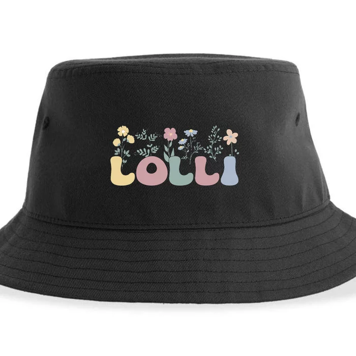 Groovy Lolli Grandmother Flowers Lolli Grandma Sustainable Bucket Hat