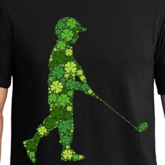 Golf Lucky Green Shamrock Clover Gift St Patricks Day Cute Gift Pajama Set