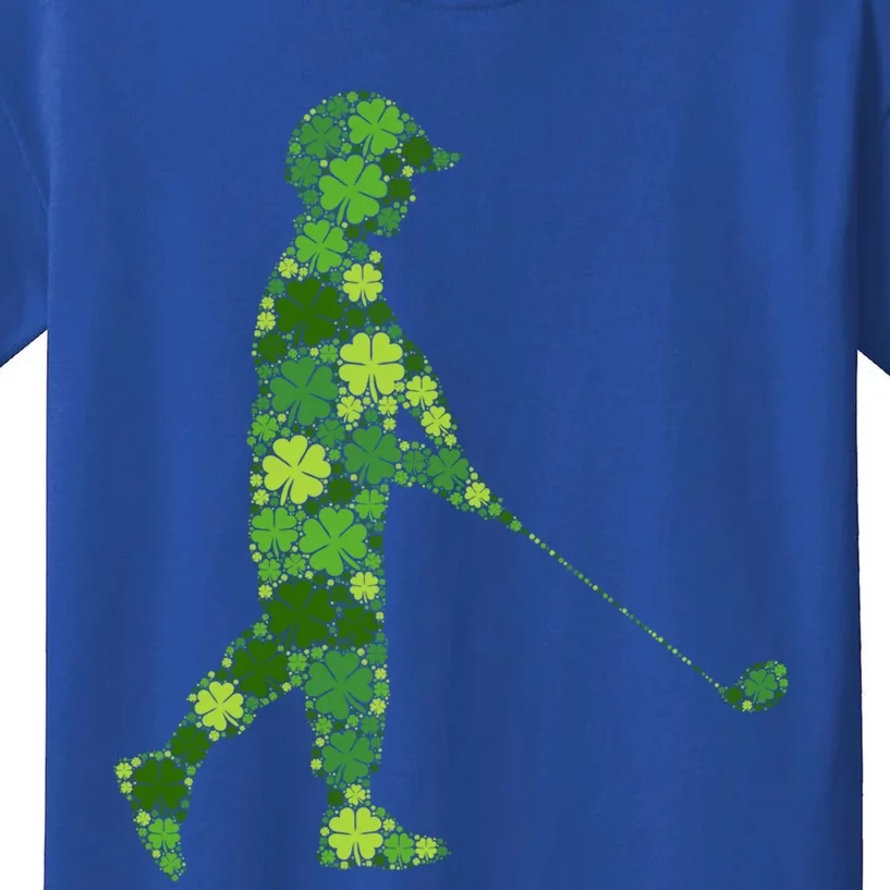 Golf Lucky Green Shamrock Clover Gift St Patricks Day Cute Gift Kids T-Shirt