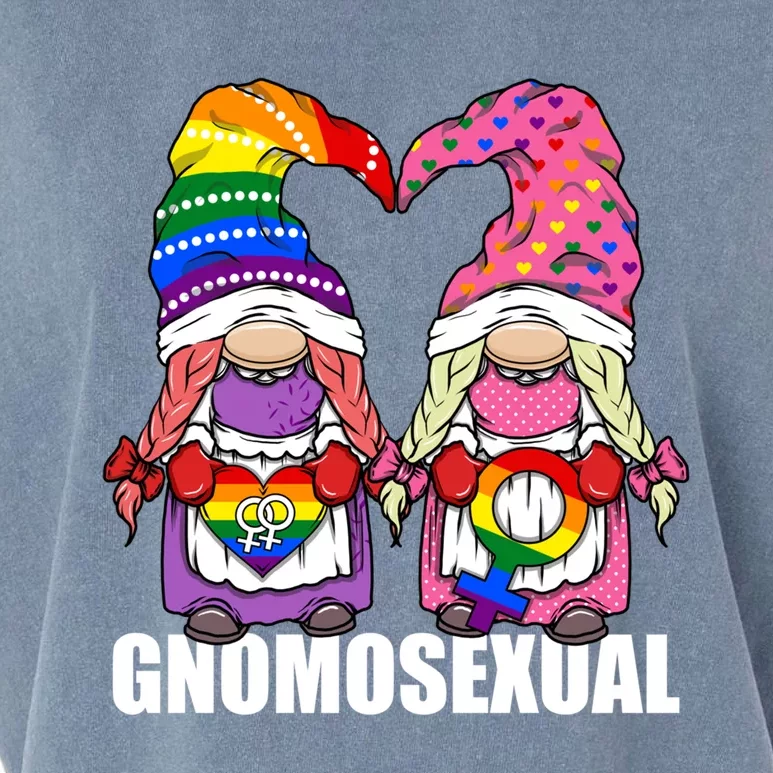 Gnomosexual Lgbtq Gnome For Lesbian Love Pride Gnomes Gift Garment-Dyed Women's Muscle Tee