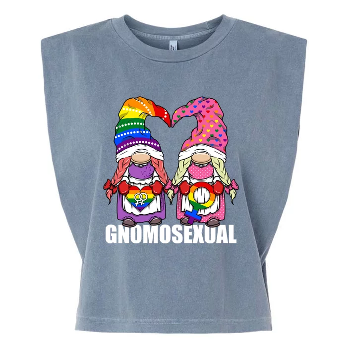 Gnomosexual Lgbtq Gnome For Lesbian Love Pride Gnomes Gift Garment-Dyed Women's Muscle Tee