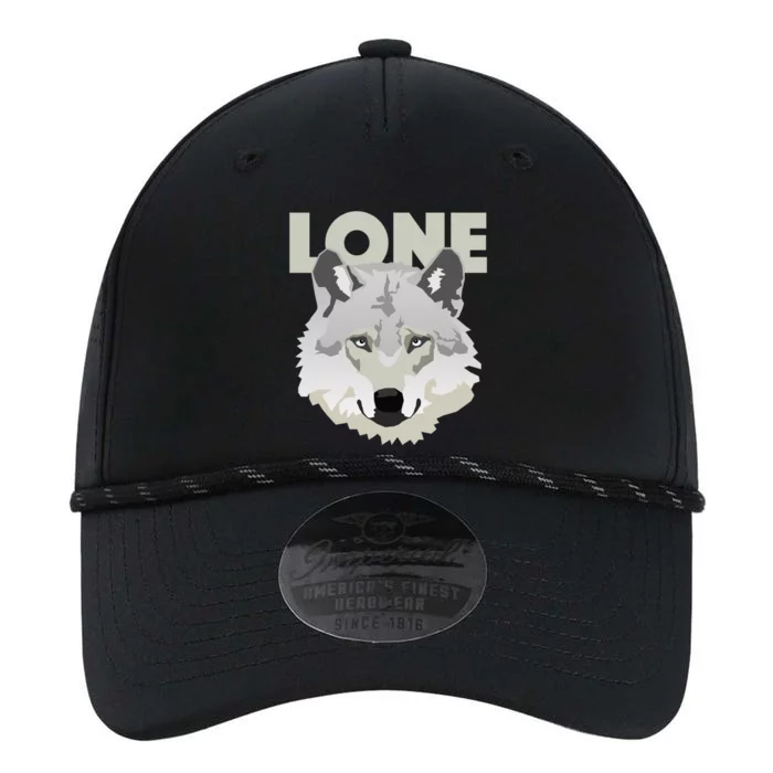 Graphic Lone Grey Wolf Sigma Male Gift Performance The Dyno Cap