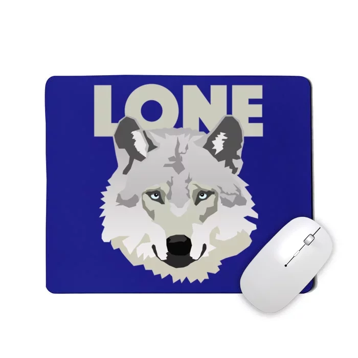 Graphic Lone Grey Wolf Sigma Male Gift Mousepad