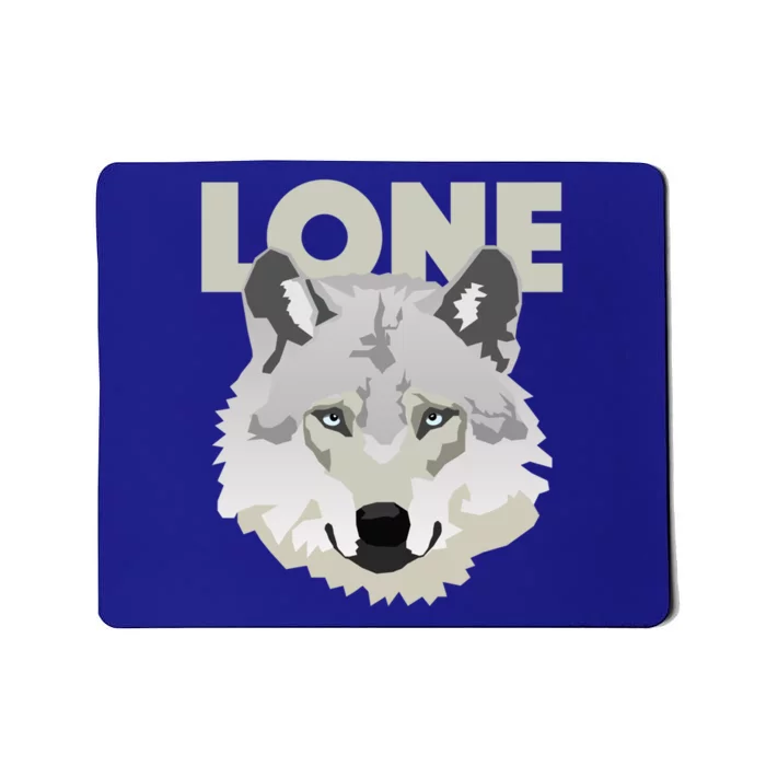 Graphic Lone Grey Wolf Sigma Male Gift Mousepad