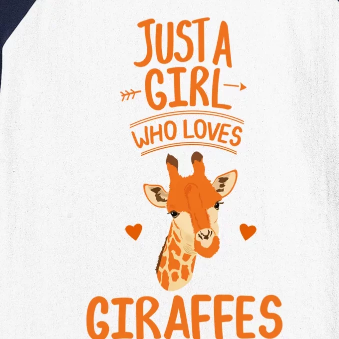 Girl Loves Giraffe Clothes Outfit Quote Stuff Africa Gift Baseball Sleeve Shirt