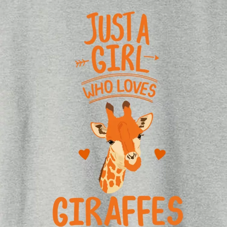 Girl Loves Giraffe Clothes Outfit Quote Stuff Africa Gift Women's Crop Top Tee